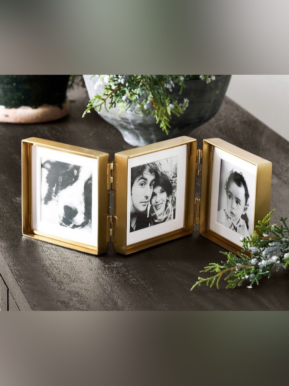Pottery Barn Stowe Foldable Frames. Brass Finish.  Brand New